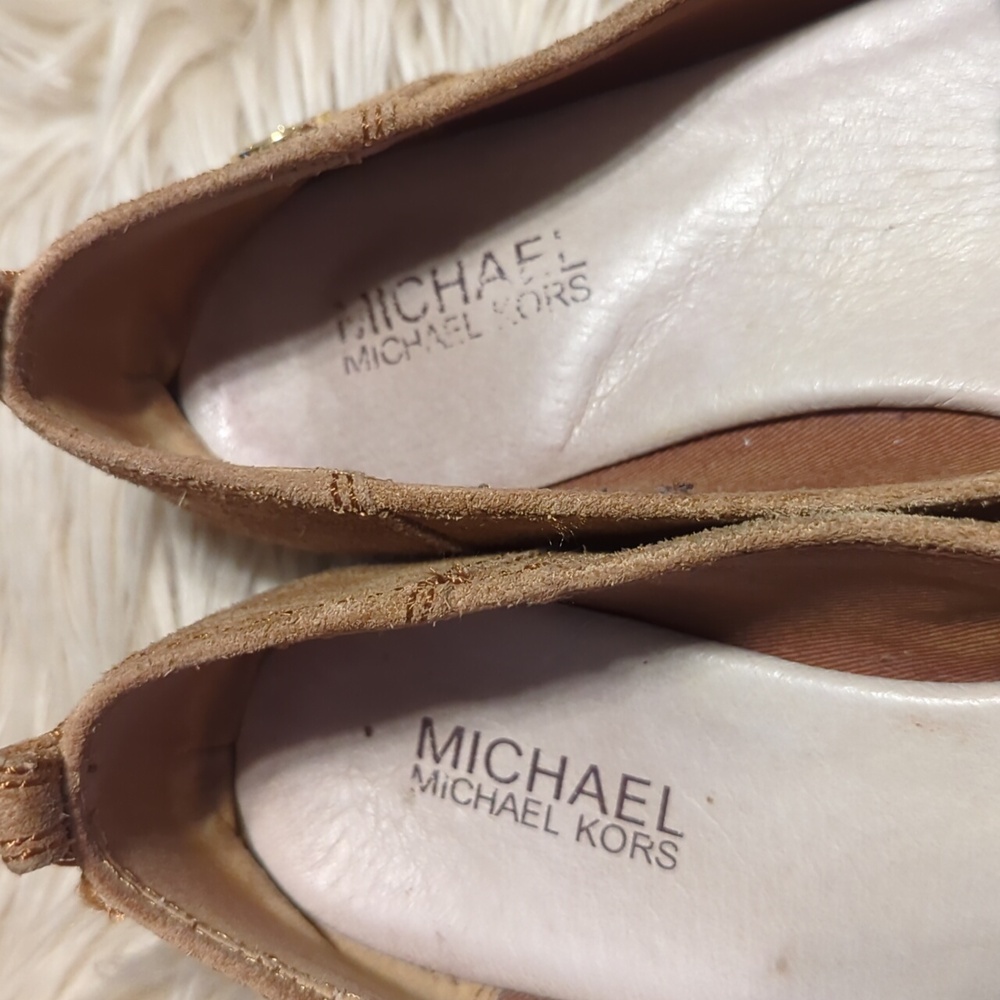 Michael Kors MK Merritt Slip on Luggage Shoes Flats Loafers Size 7.5 M - Picture 7 of 9